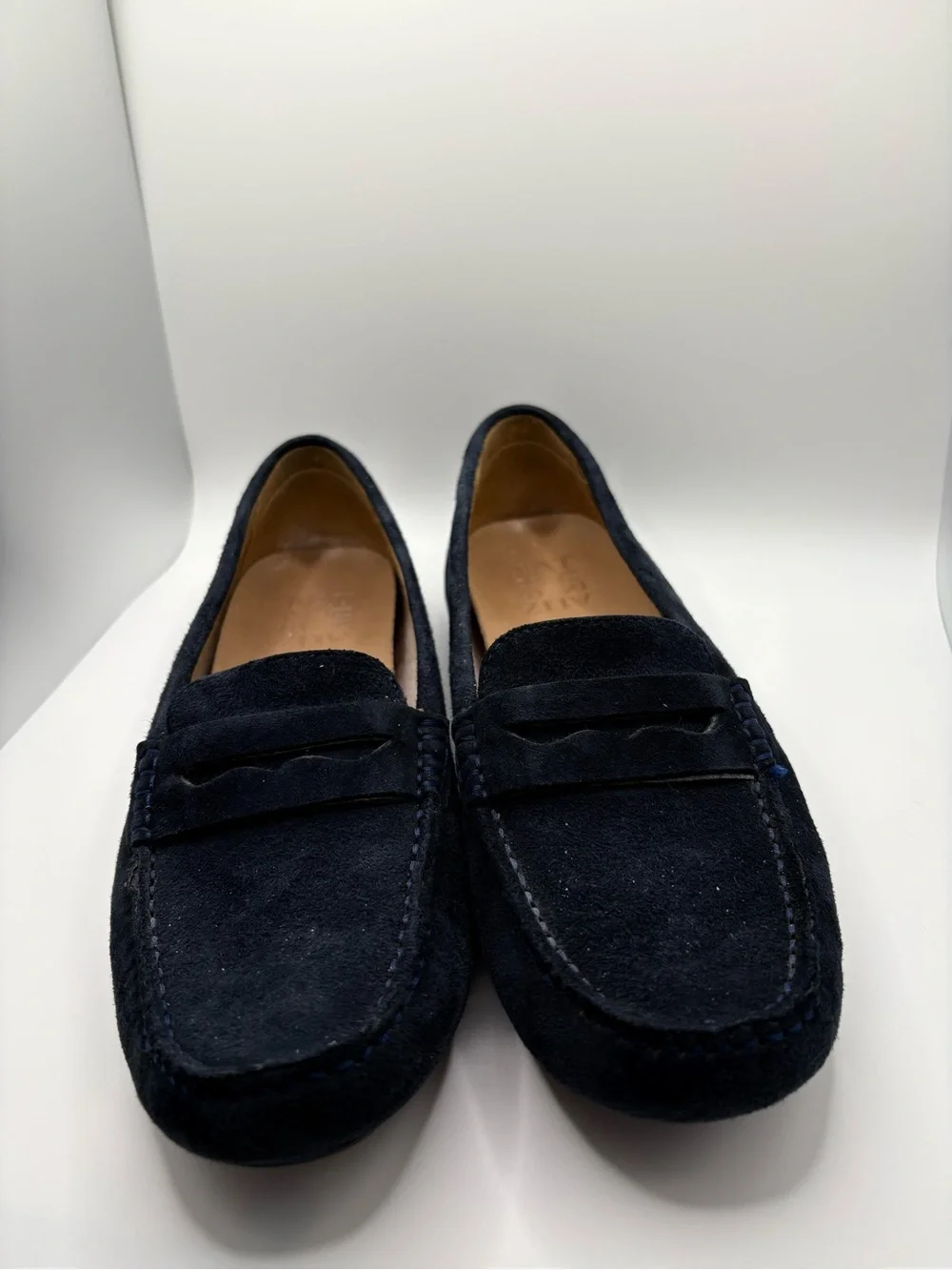 Naturalizer Women's Suede Penny Loafers in Dark Navy